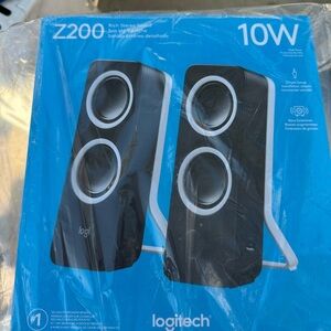 Logitech Z200 Black and White Speakers- brand new in box